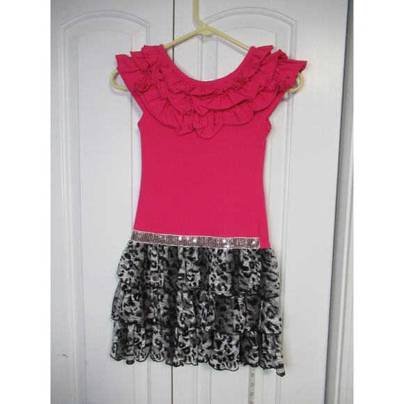 #16 Rare Too Pink Lepoard Dress - Picture 1 of 4